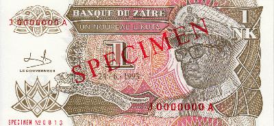 Beschrijving voorzijde: SPECIMEN